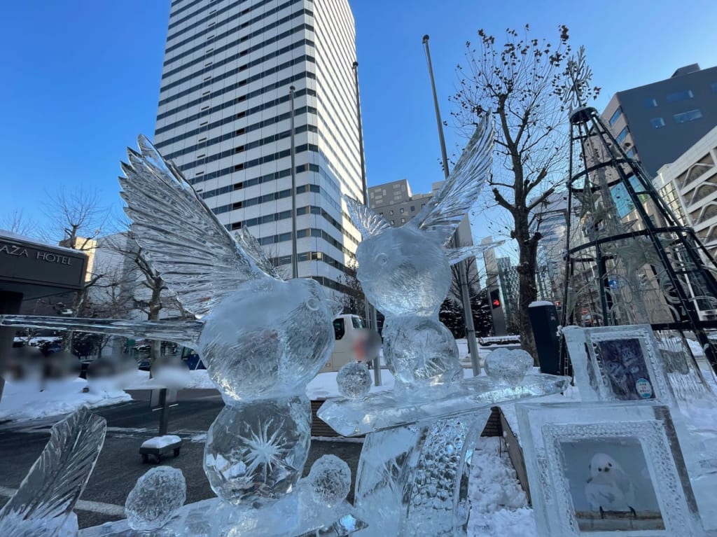 京王プラザホテルシマエナガ氷像2023